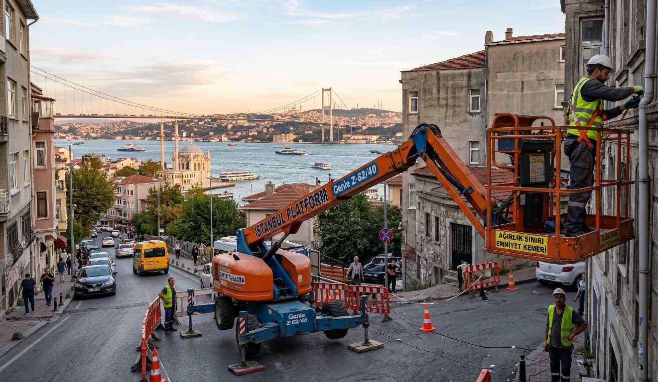 İstanbul kiralık manlift çalışma sahası