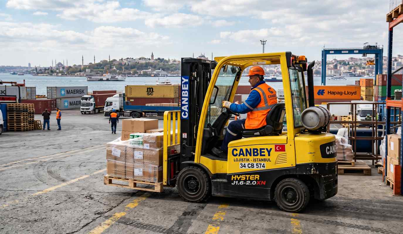Güvenli bir forklift çalışma sahası