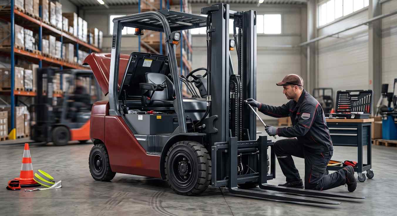 Forklift bakım çalışması