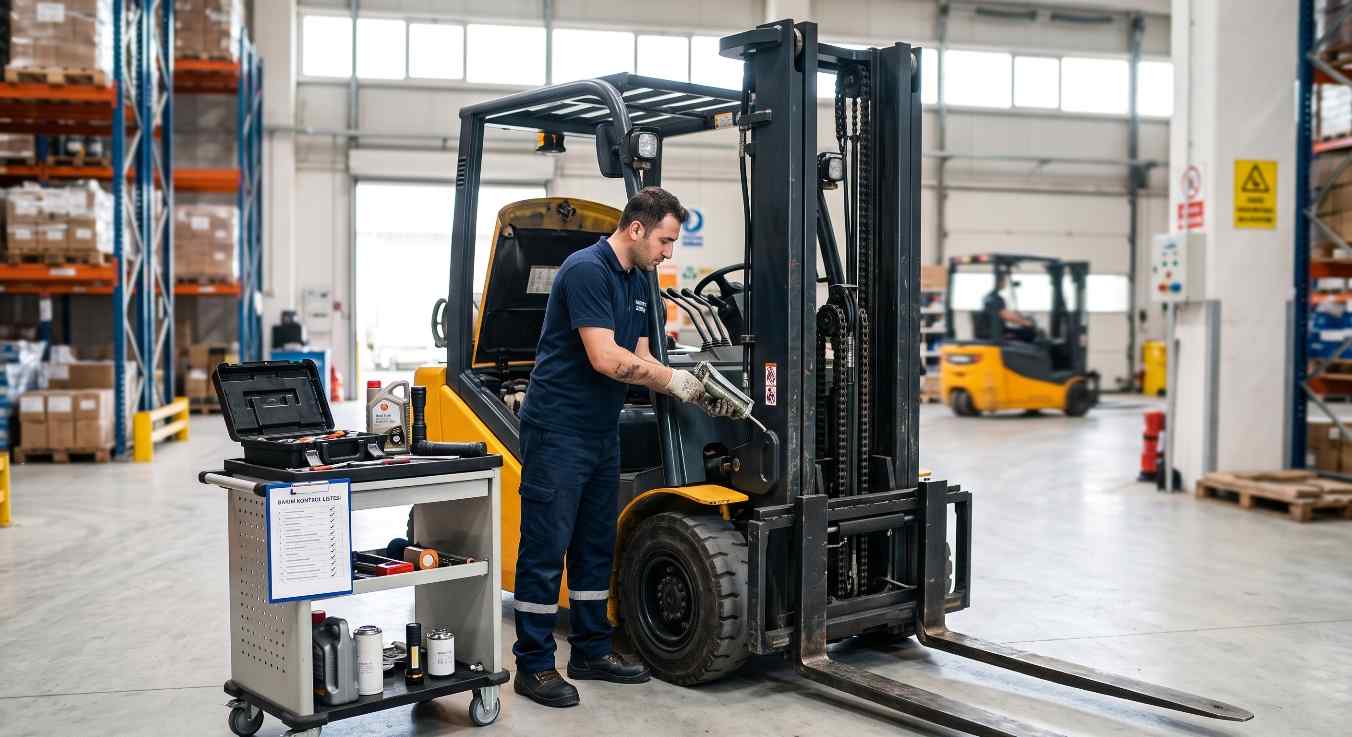 Periyodik forklift bakım çalışması